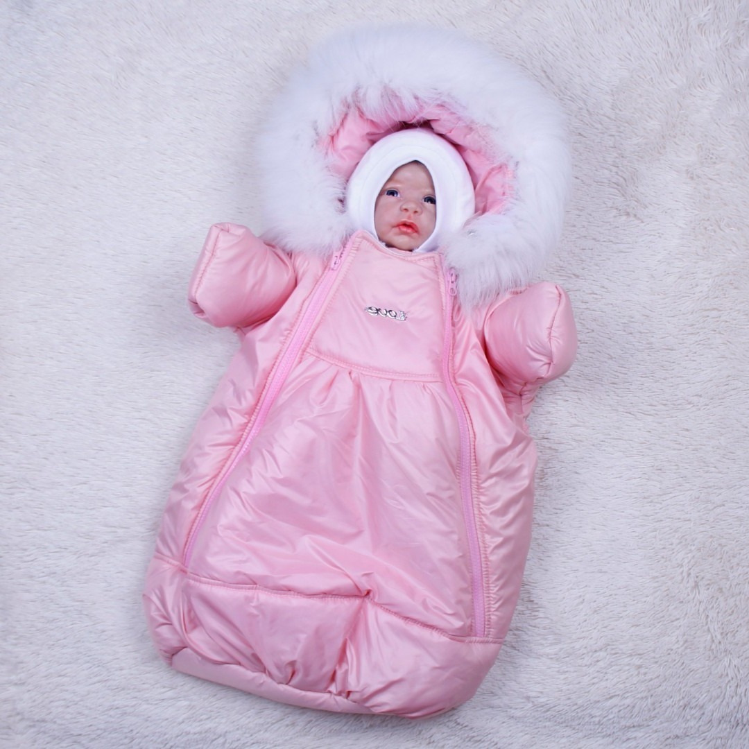 

Демисезонный конверт с ручками Brilliantbaby 0-9 мес Розовый