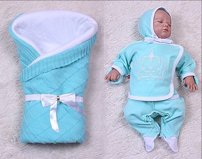 

Демисезонный комплект на выписку Brilliantbaby Элли 56 мятный