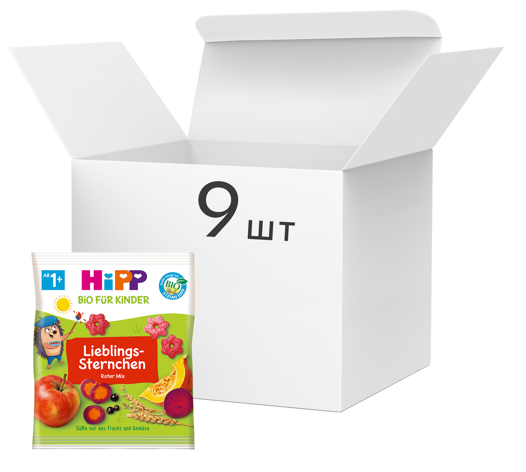 Акція на Упаковка органических мультизлаковых снеков HiPP с фруктово-овощным миксом 25 г х 9 шт (4062300399556) від Rozetka UA