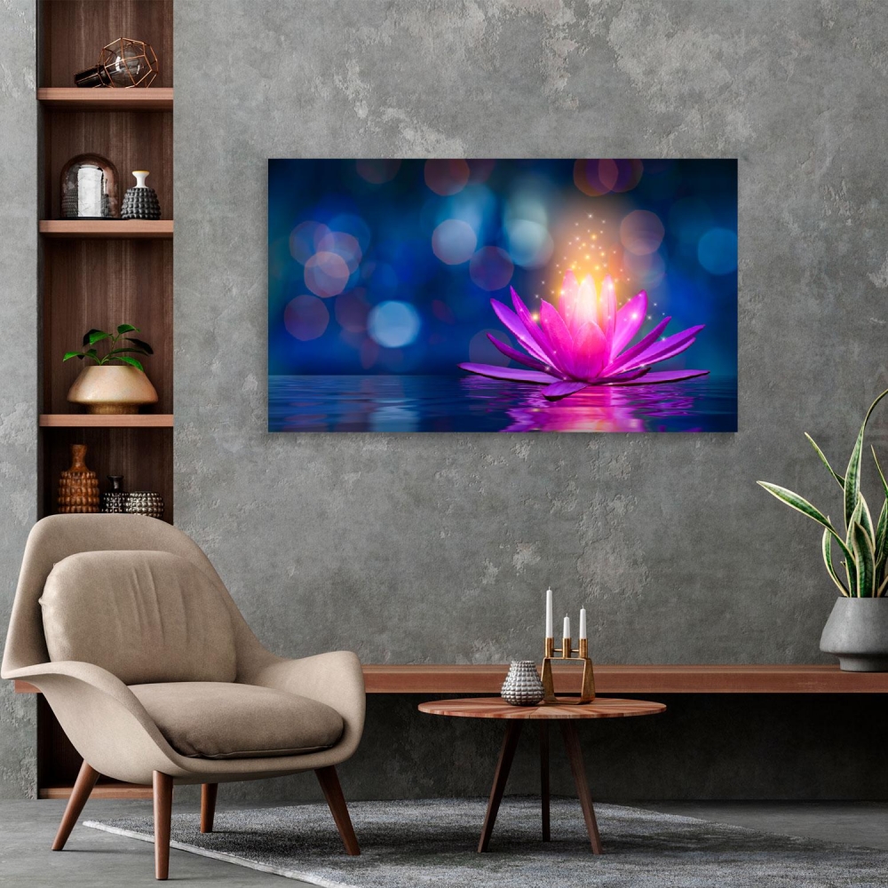 

Картина на холсте Йога и медитация Pink Lotus 70х140 см.