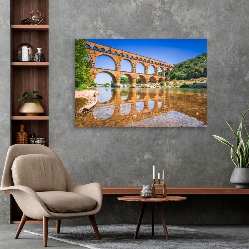 

Картина на холсте Архитектура Pont Du Gard Threetiered 110х150 см.