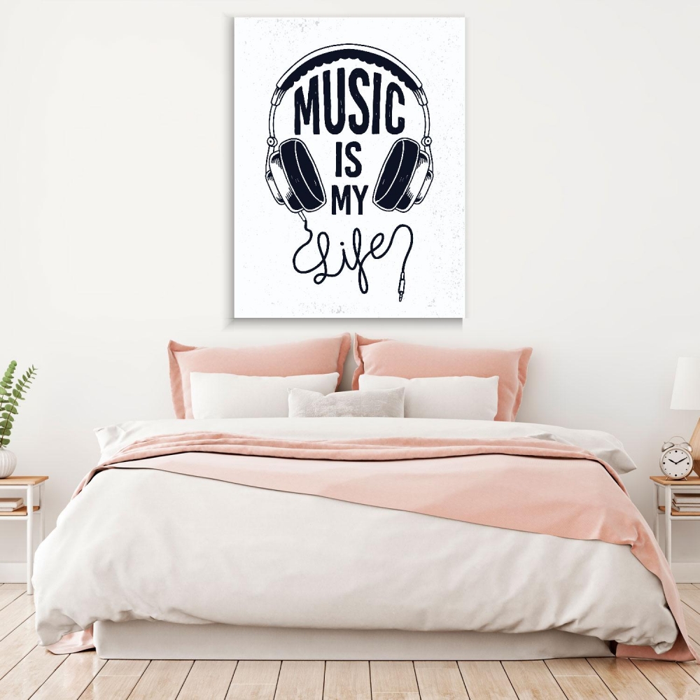 

Картина на холсте Музыка Music Is My Life 45х60 см.