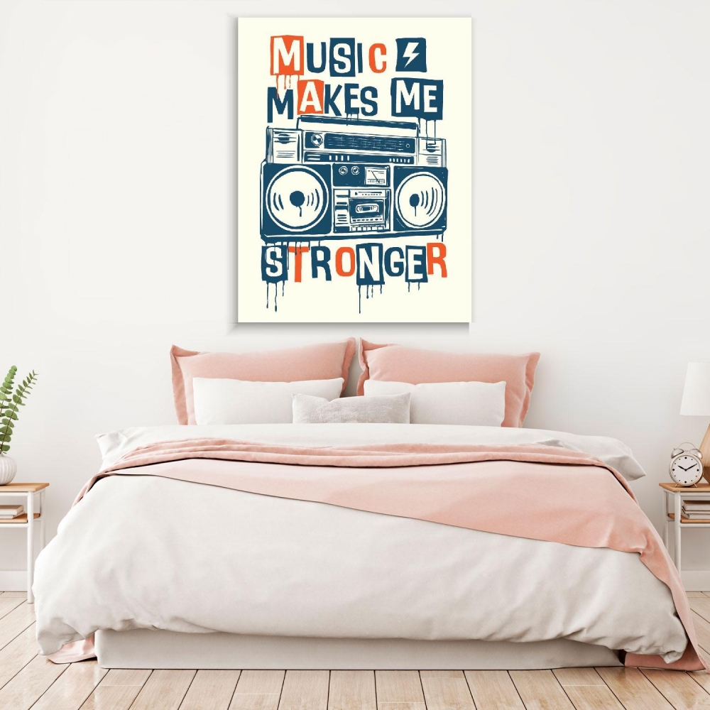 

Картина на холсте Музыка Music Makes Me Stronger 45х60 см.