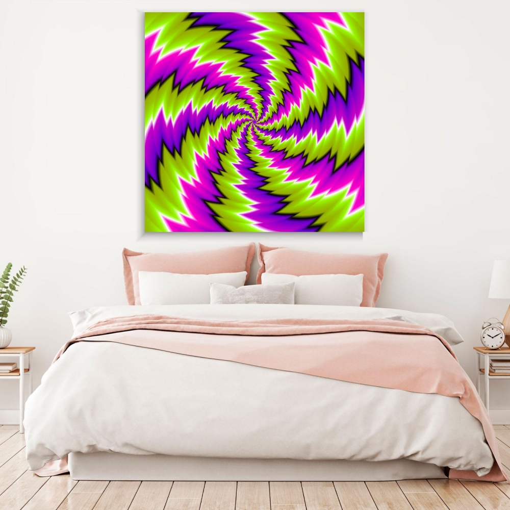 

Картина на холсте Psy Art Abstract Green Illusion 60х60 см.