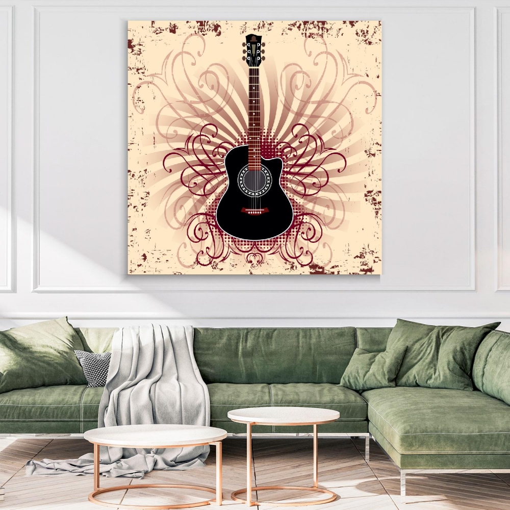 

Картина на холсте Музыка Acoustic Guitar 70х70 см.