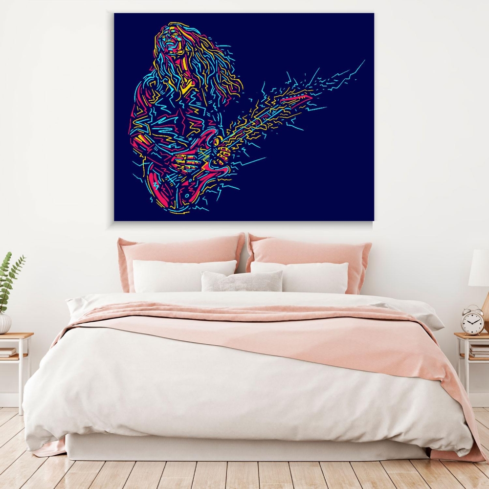 

Картина на холсте Музыка Rock Guitarist Abstraction 90х120 см.