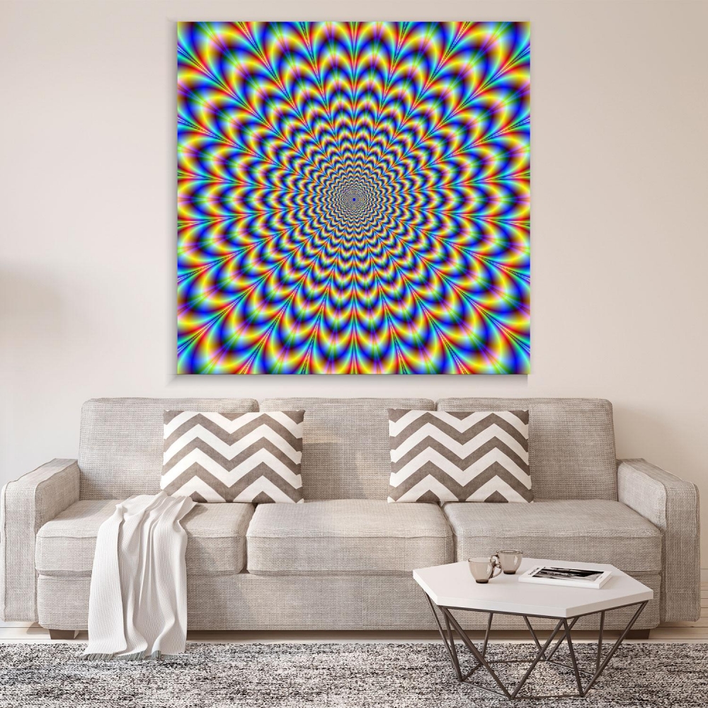 

Картина на холсте Psy Art Pulsing Fiery Flower 80х80 см.