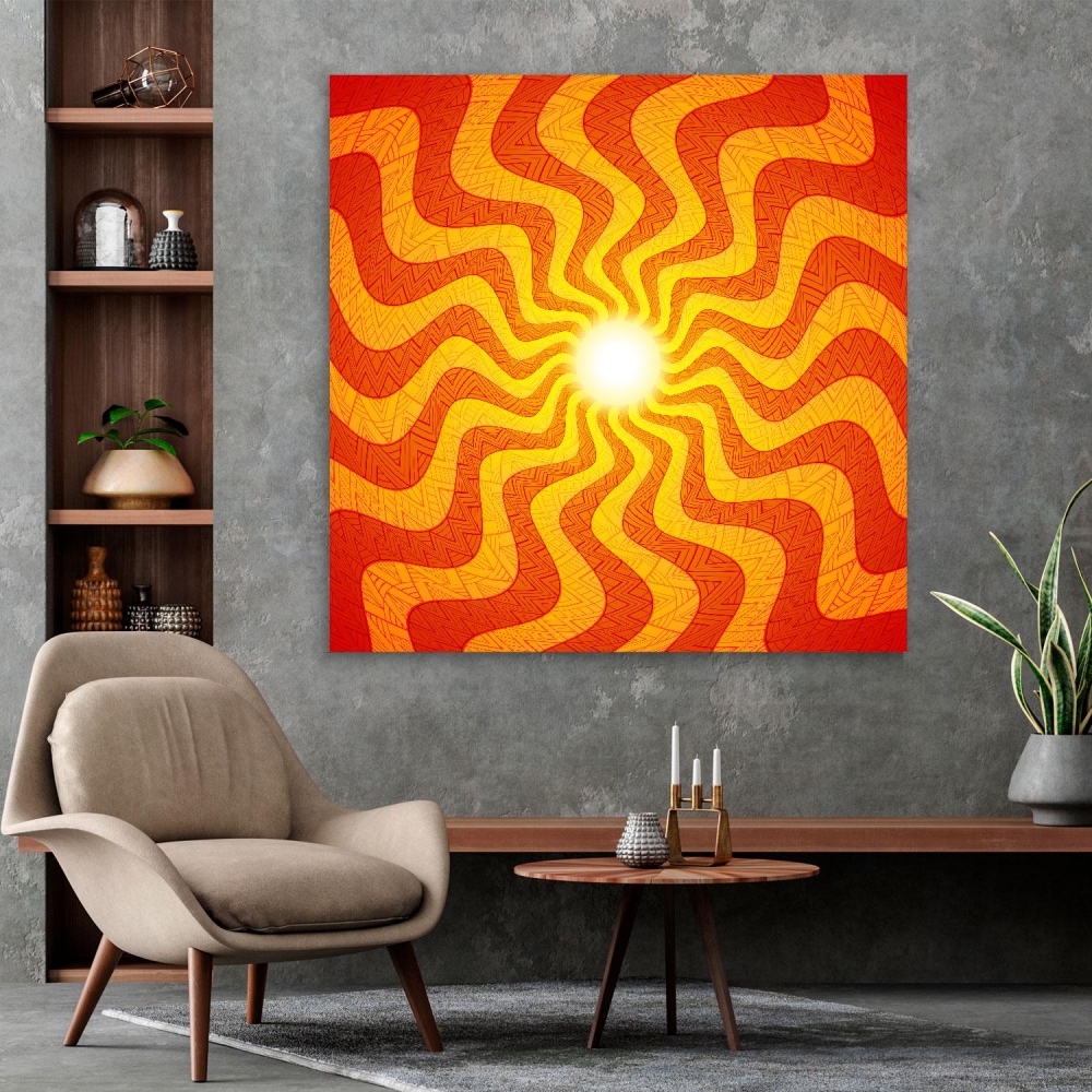 

Картина на холсте Psy Art Hot Tribal Psychedelic Sun 50х50 см.