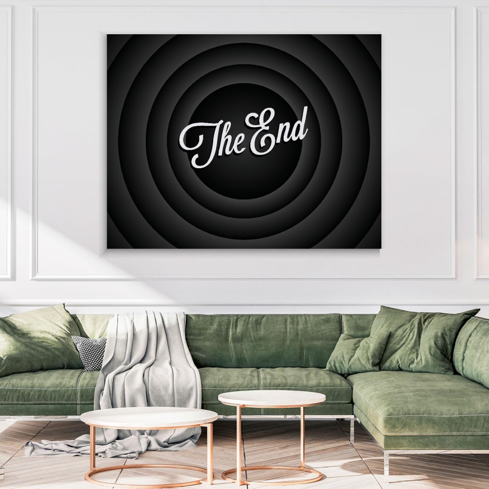 

Картина на холсте Винтаж The End Black And White 50х65 см.