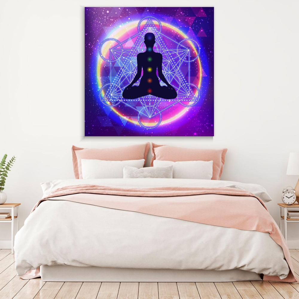

Картина на холсте Psy Art Human Silhouette Doing Yoga 90х90 см.