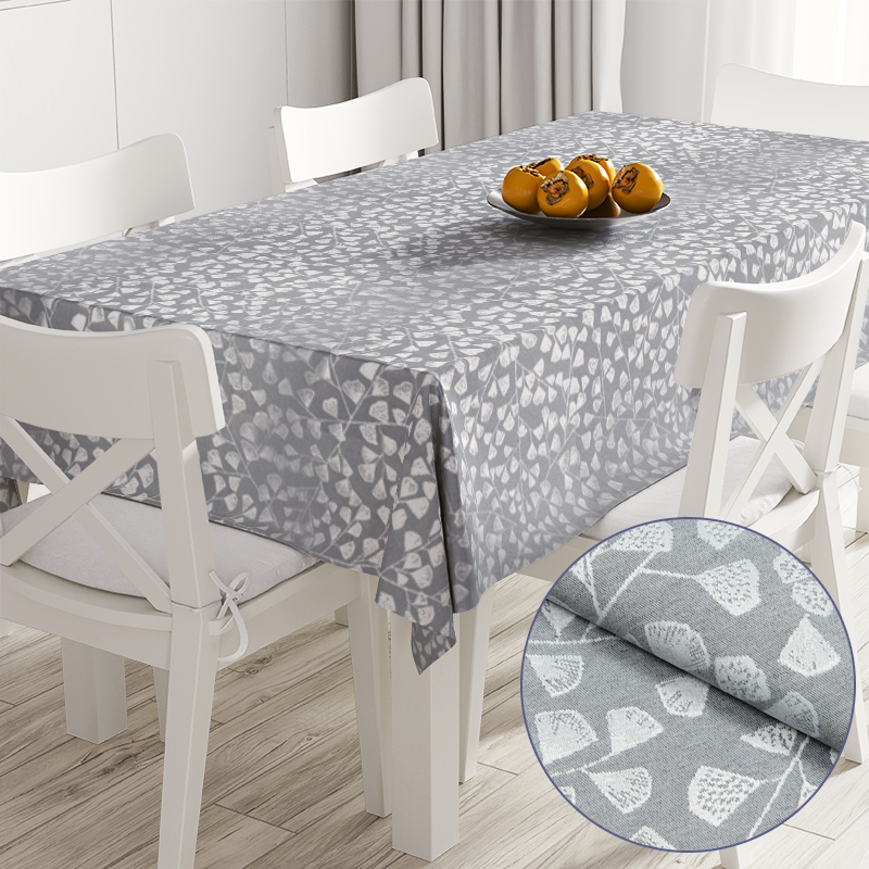 

Скатерть с акриловой пропиткой жаккард Bonard Dark Grey TT170052 140x220