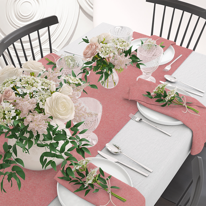 

Подарочный набор дорожка 40х180 + 6 салфеткок Nova Red Melange TT129720-nb40180