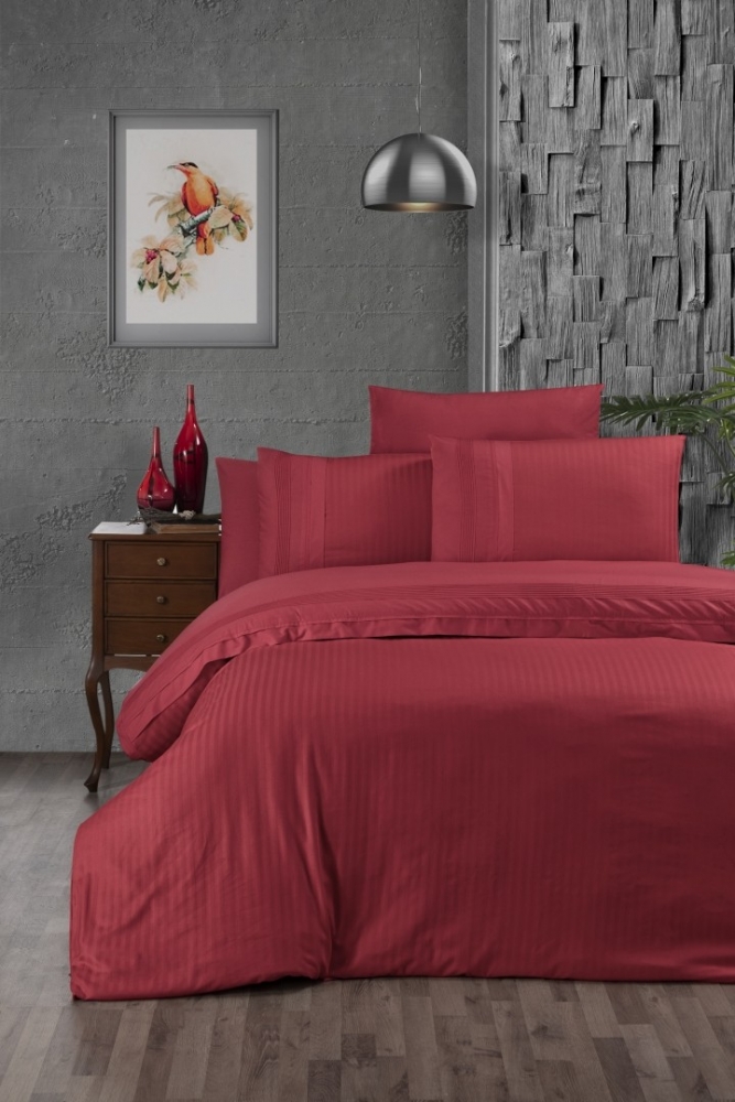 

Комплект постельного белья First Choice Ranforce Deluxe Евро ранфорс арт.Gala Red