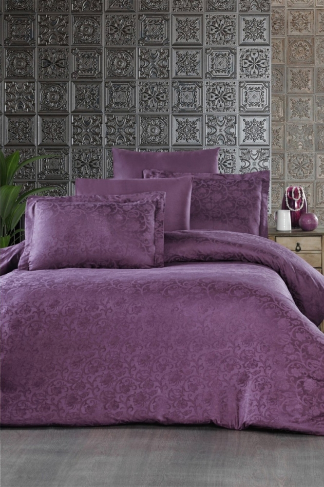 

Комплект постельного белья Ecosse Satin Jacquard Евро сатин жаккард арт.Gardenya Murdum