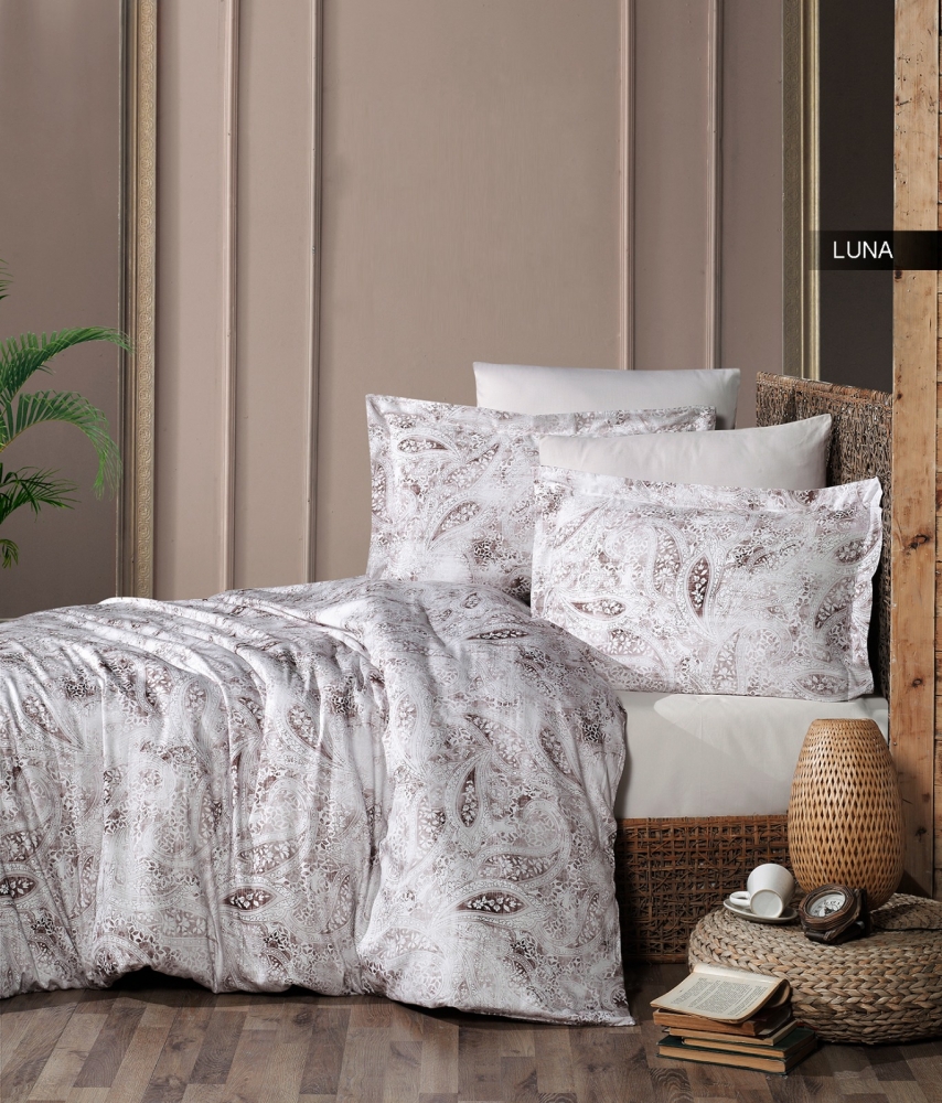 

Комплект постельного белья Ecosse Satin семейный сатин арт.Luna