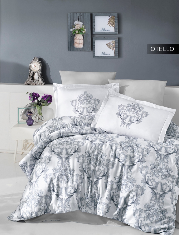 

Комплект постельного белья Ecosse Satin семейный сатин арт.Otello