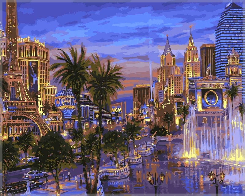 

Картина по номерам Babylon Вечер в Вегасе 40*50 см (в коробке) арт.VP036