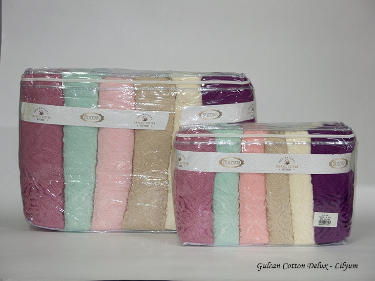 

Набор полотенец для лица Gulcan Cotton Жаккард 50*90 см махровые банные 6шт арт.LiLYUM