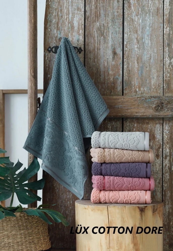 

Набор полотенец для тела Cestepe Cotton Delux 70*140 см махровые жаккард банные 6шт арт.Dore