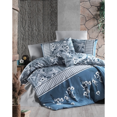 

Комплект постельного белья First Choice Ranforce семейный ранфорс арт.Burrell Navy Blue