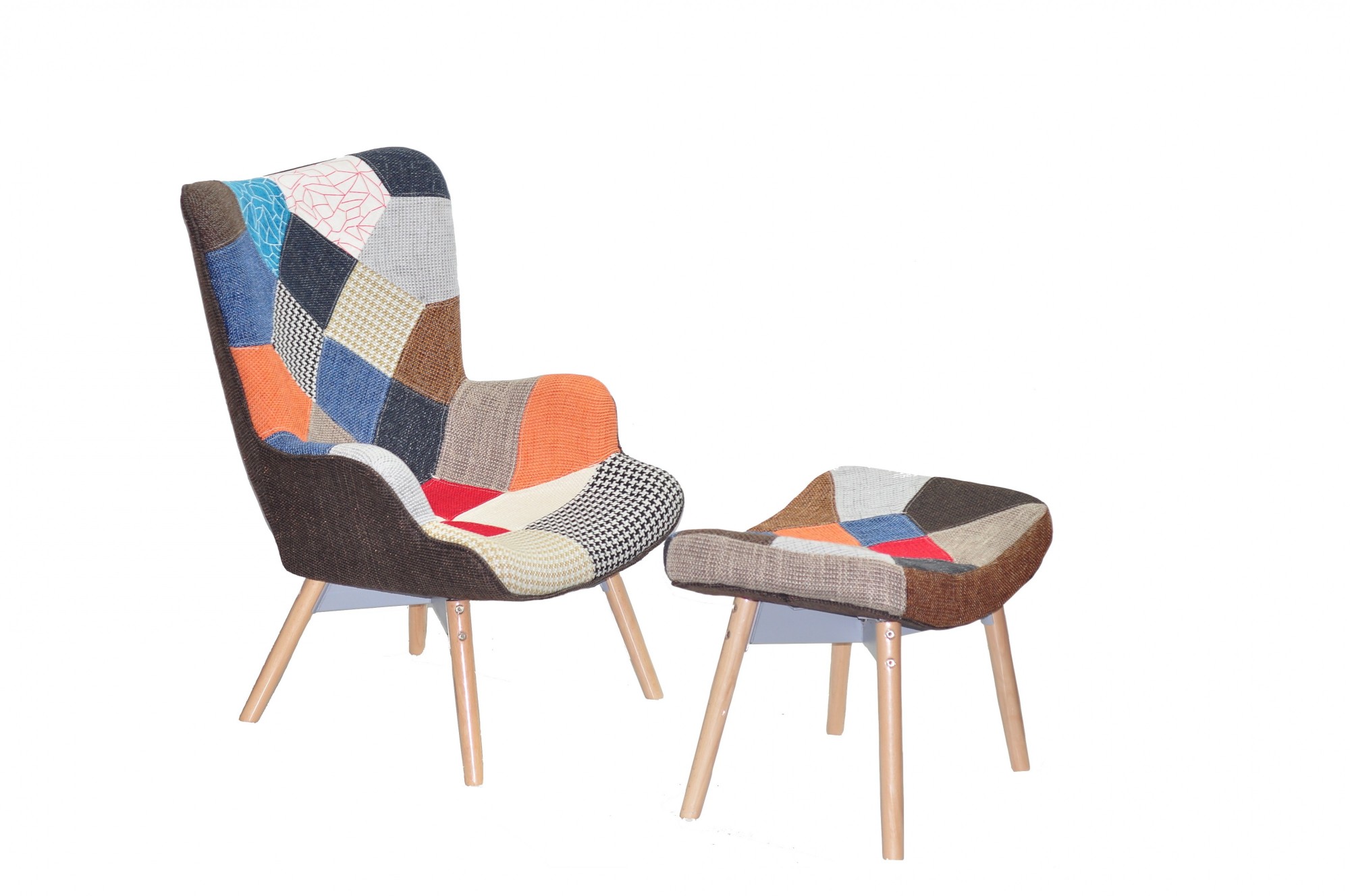 

Кресло мягкое с пуфом для лаунж зоны Onder Mebli REGENT ПЭТЧВОРК № 1