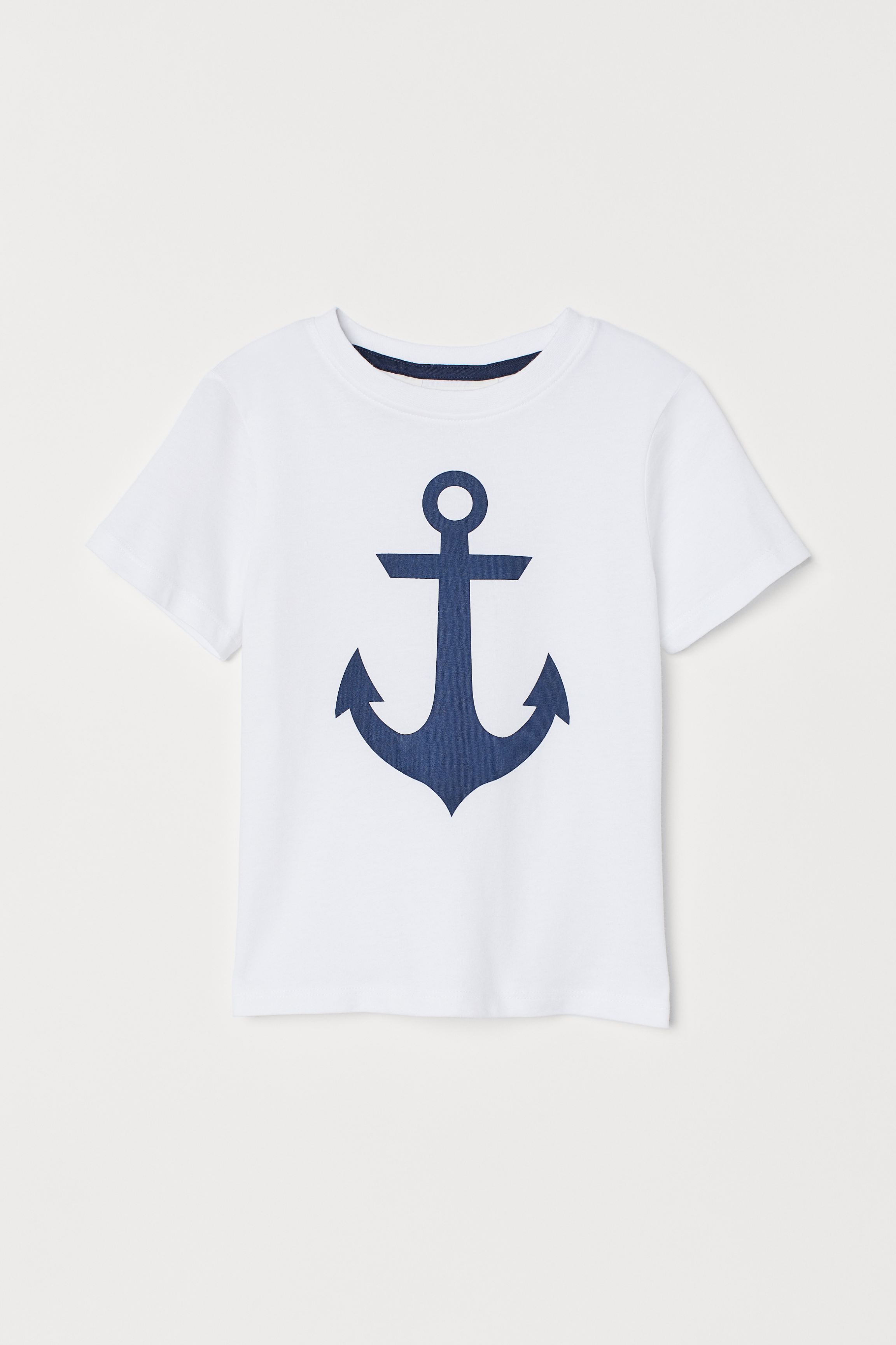 

Футболка H&M 98/104 Белый 0791488_бел.якорь