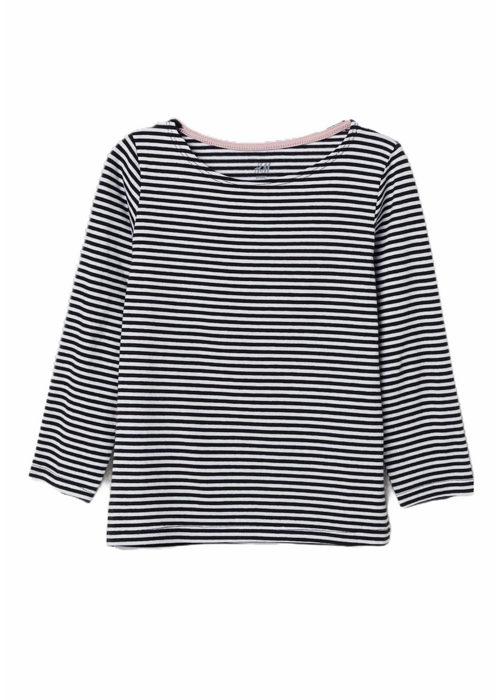 

Лонгслив H&M 98/104 Черно-белый 0620424_горл.роз.пол