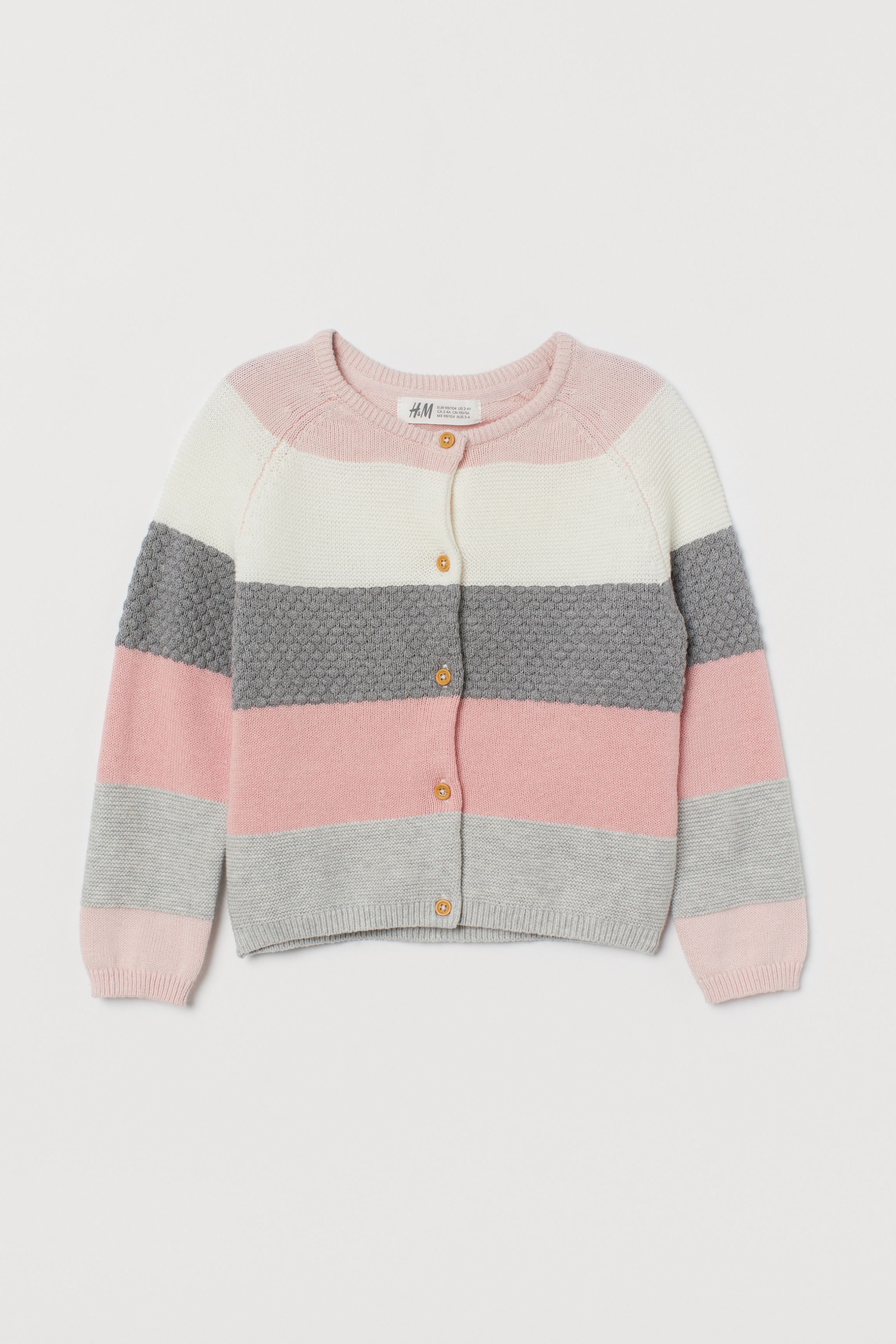 

Кофта H&M 92 Розовый 0857746_сер.роз.бел.пол