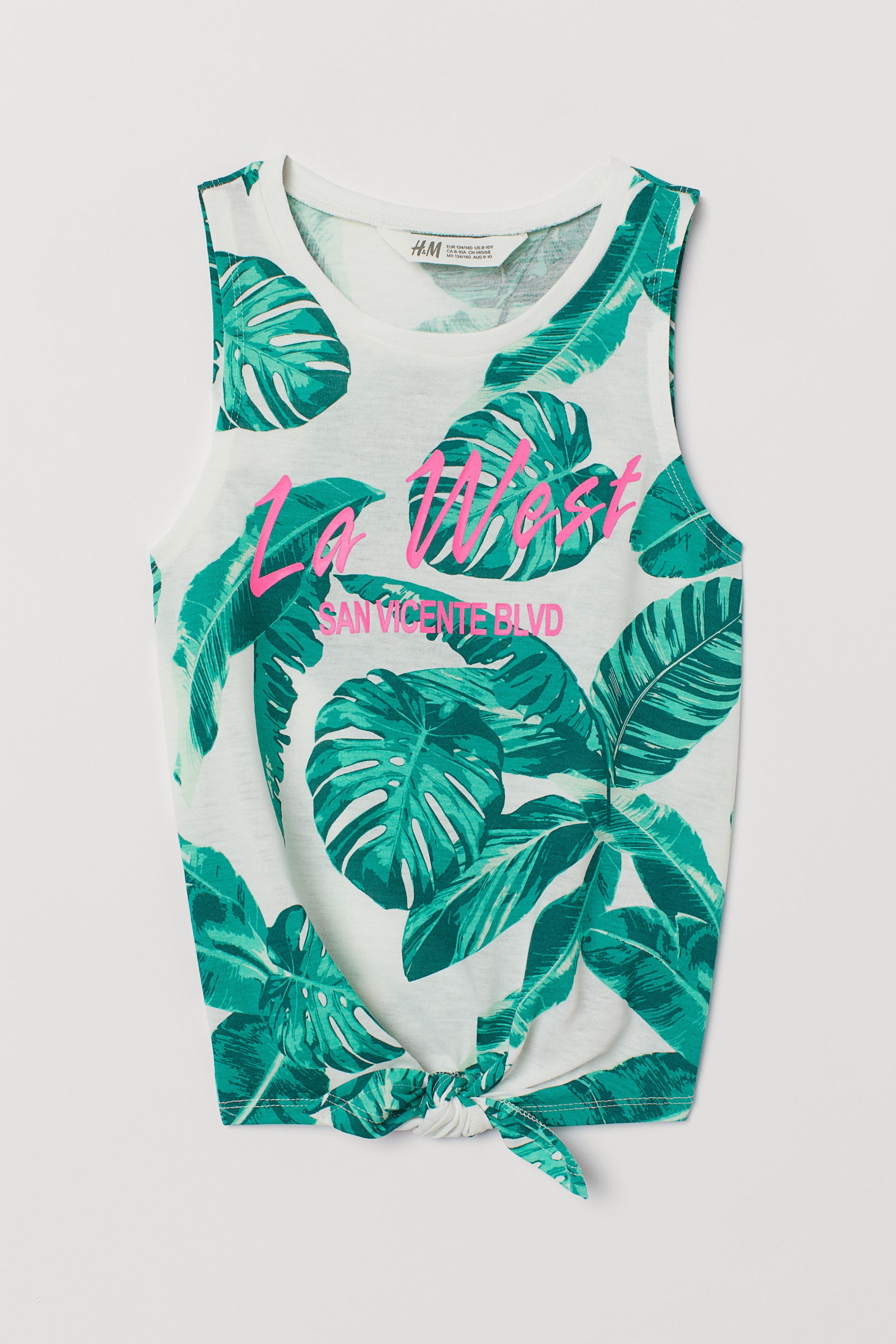

Майка H&M 170 Белый 0699200_зел.листья