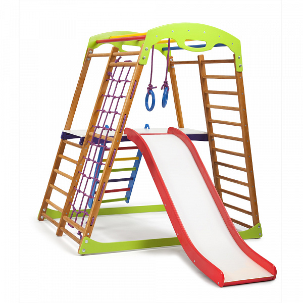 

Детский спортивный игровой комплекс Baby Sport SB BabyWood Разноцветный 132х85х130 см (Plus 2)