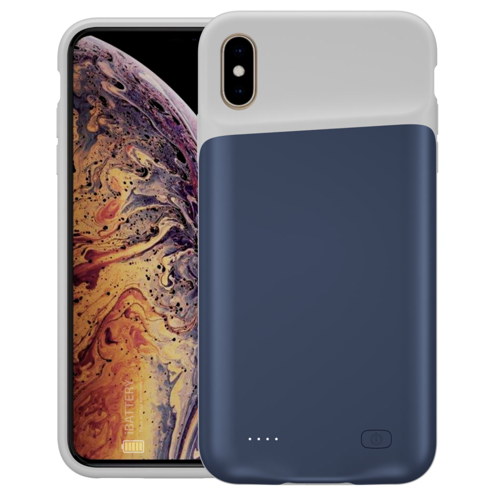 

Чехол аккумулятор iBattery для iPhone X/XS 5200 mAh blue