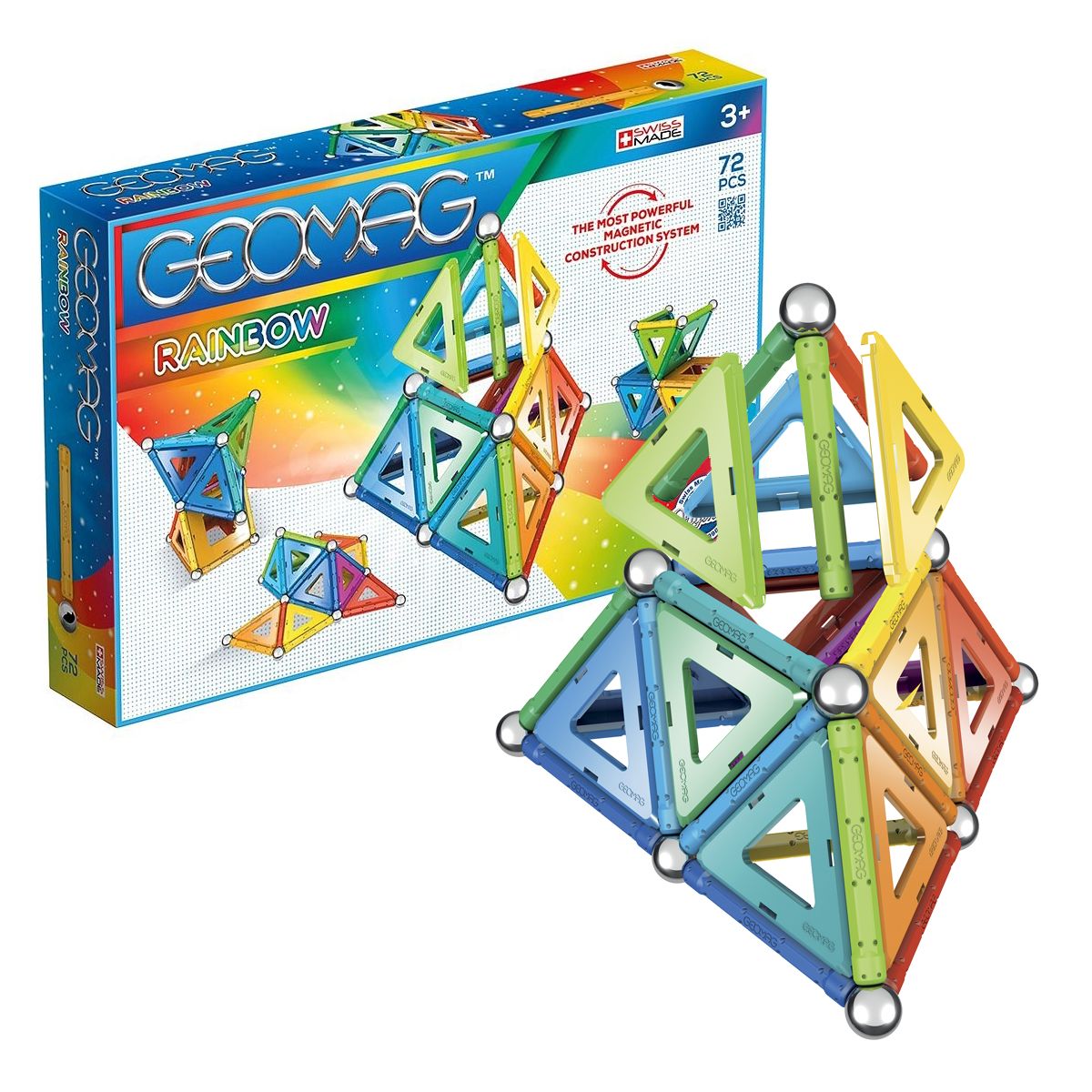 

Конструктор магнитный Magnetic Rainbow 72 детали JC TOY (777-1) (168100)