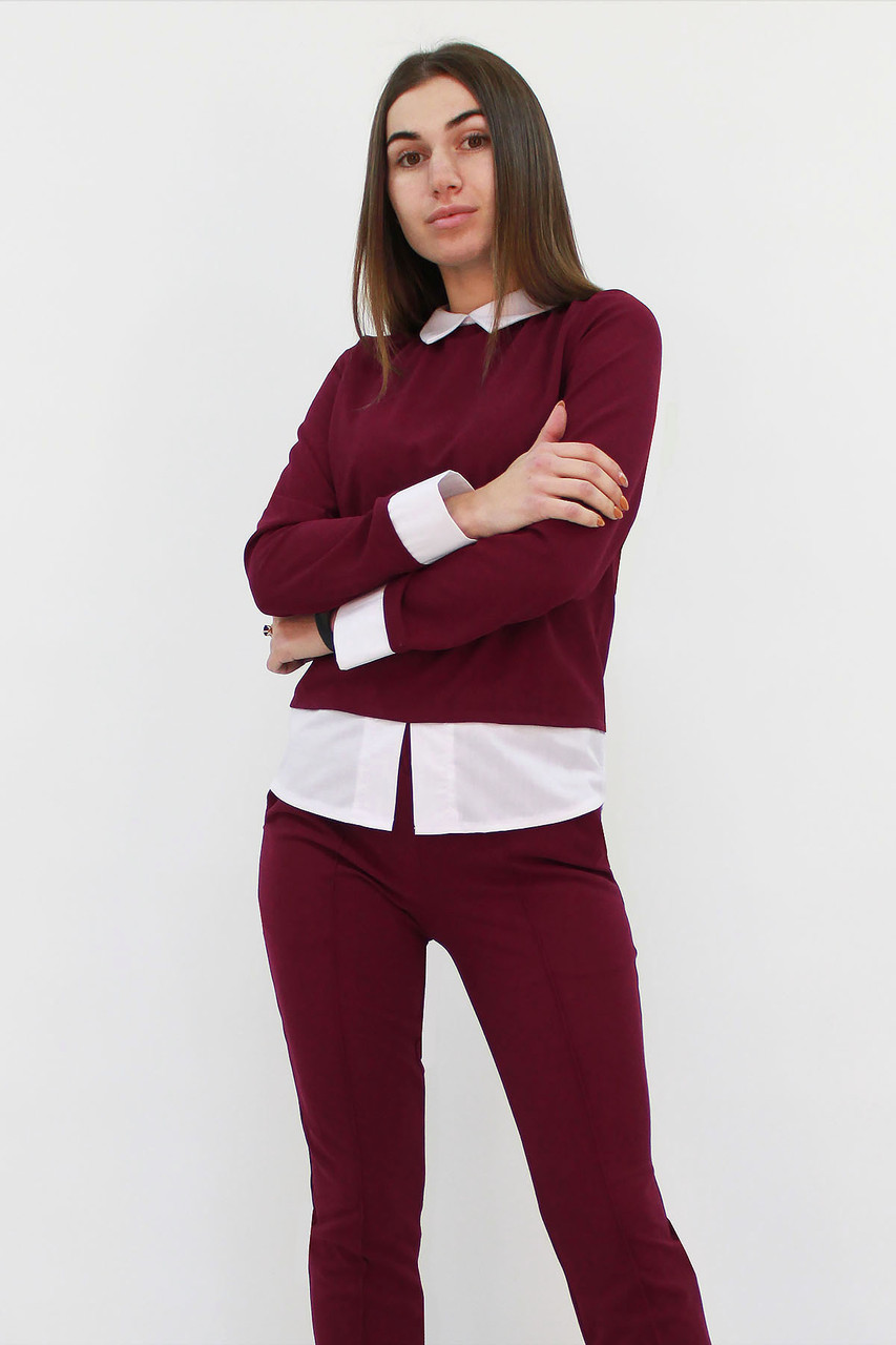 

Молодіжний класичний костюм LEKSY Nevil S, 42-44 Марсала (03-1009/3)