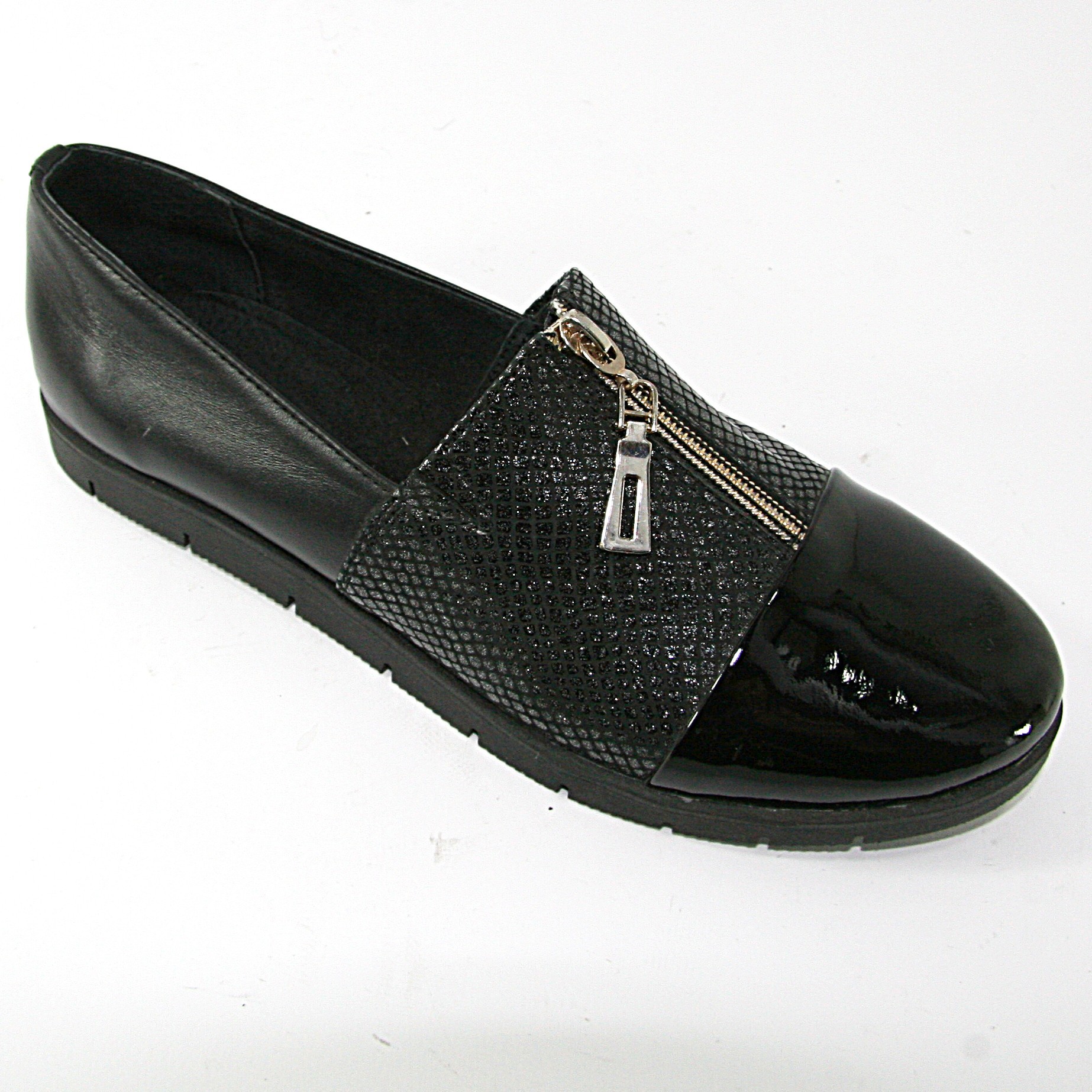 

Женские мокасины Mida 228-001169 39 Черные, серебристые