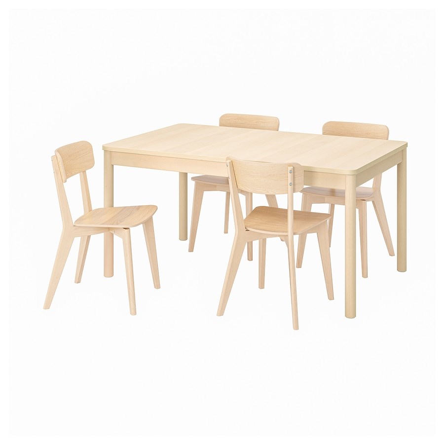 

Стіл і 4 стільці IKEA RONNINGE / LISABO 155 / 210x90x75 см береза/ясен (693.900.30)