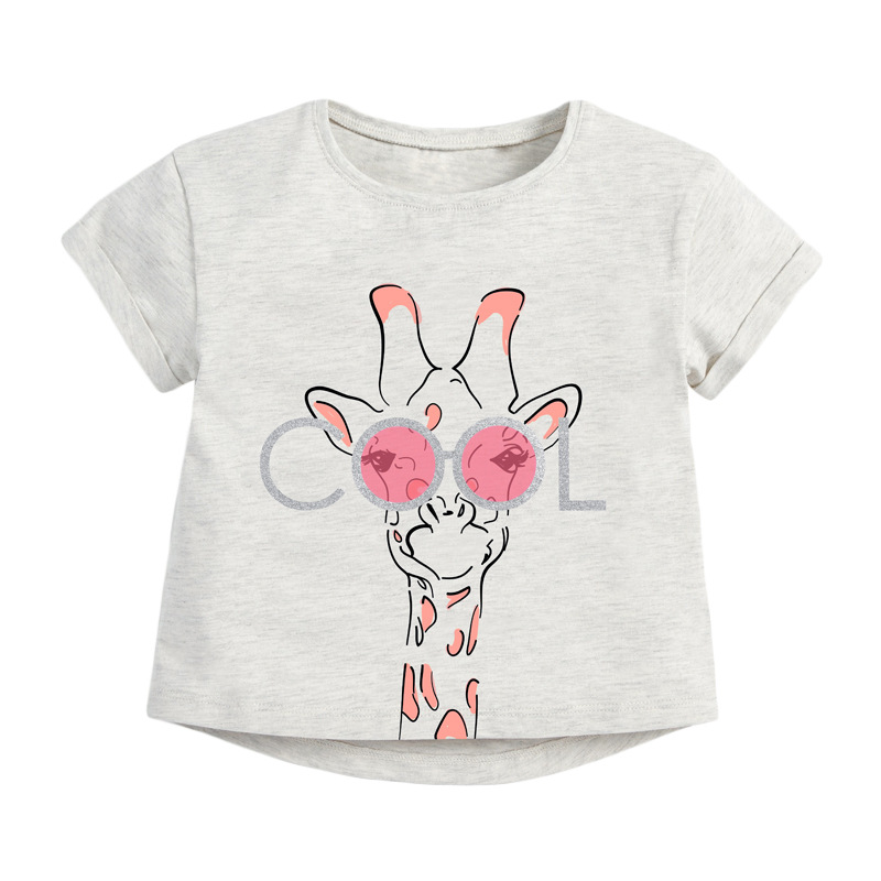 

Футболка для девочки Giraffe Berni Kids (120) Серый