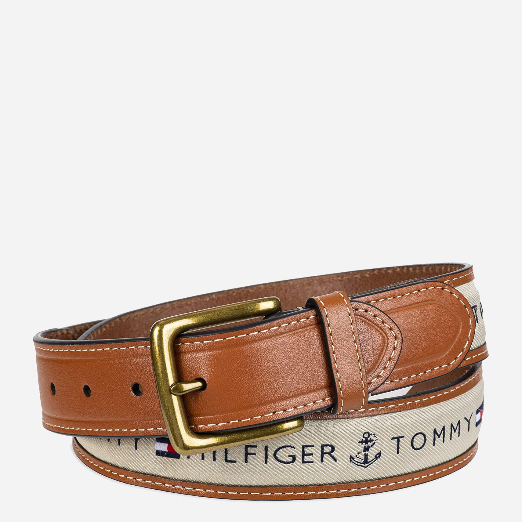 

Ремень двусторонний мужской Tommy Hilfiger 360715710 34 (103 см) Коричневый/Белый