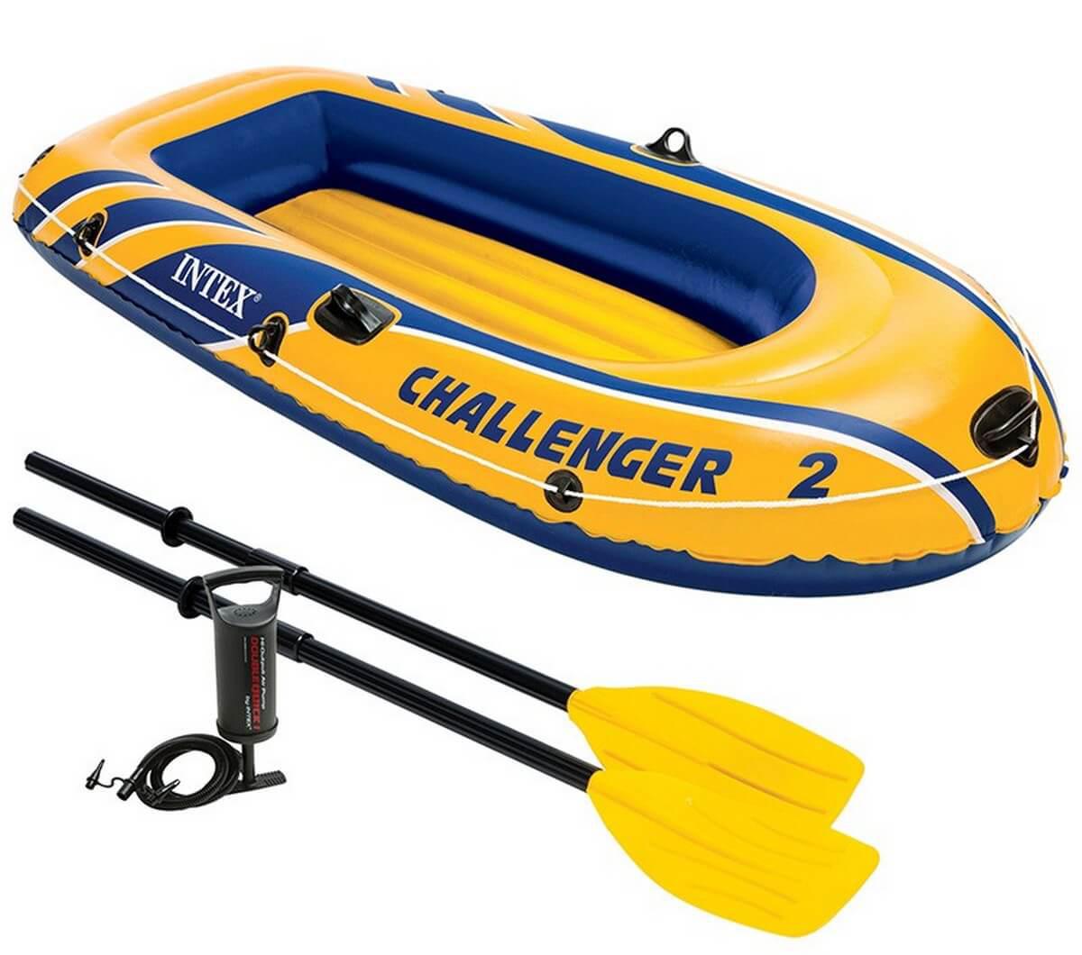 

Лодка надувная двухместная Intex Intex Challenger 2 Set 236 х 114 см в комплекте весла, ручной насос