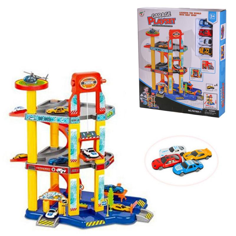 

Гараж 3 этажа + машинки 4шт GARAGE PLAYSET