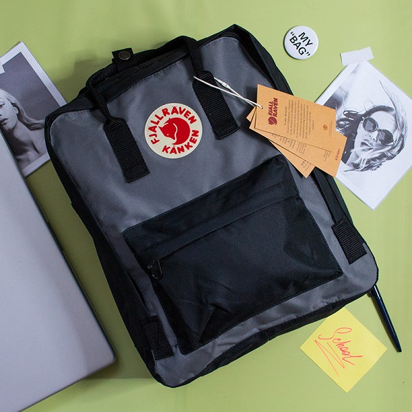 

Рюкзак Fjallraven Kanken Classic цвет серо-черный (23510-16LGB)