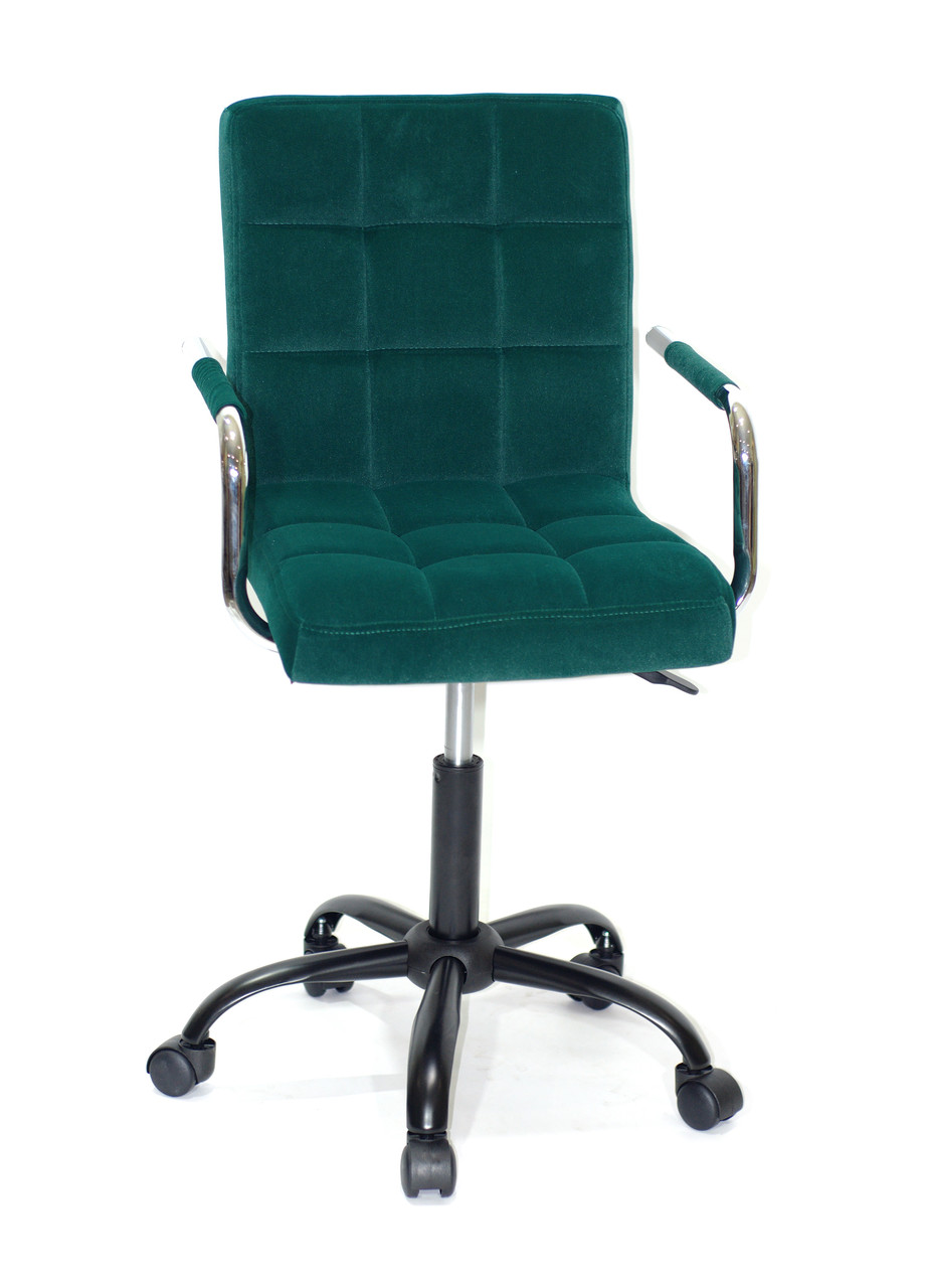

Стілець Onder Mebli Augusto-Arm BK- Office бархат , зелений -1003