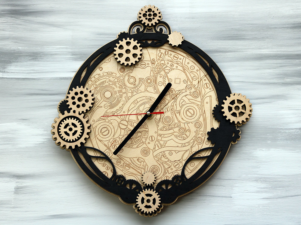 

Деревянные настенные часы "Steampunk" WOODPRESENT