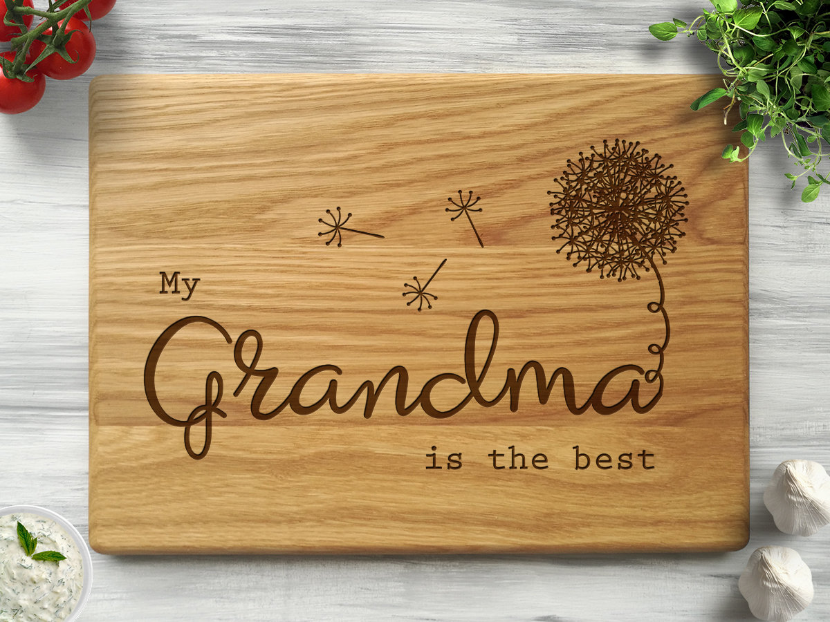 

Дубовая доска для кухни "Grandma is the best" 25х40 см, WOODPRESENT