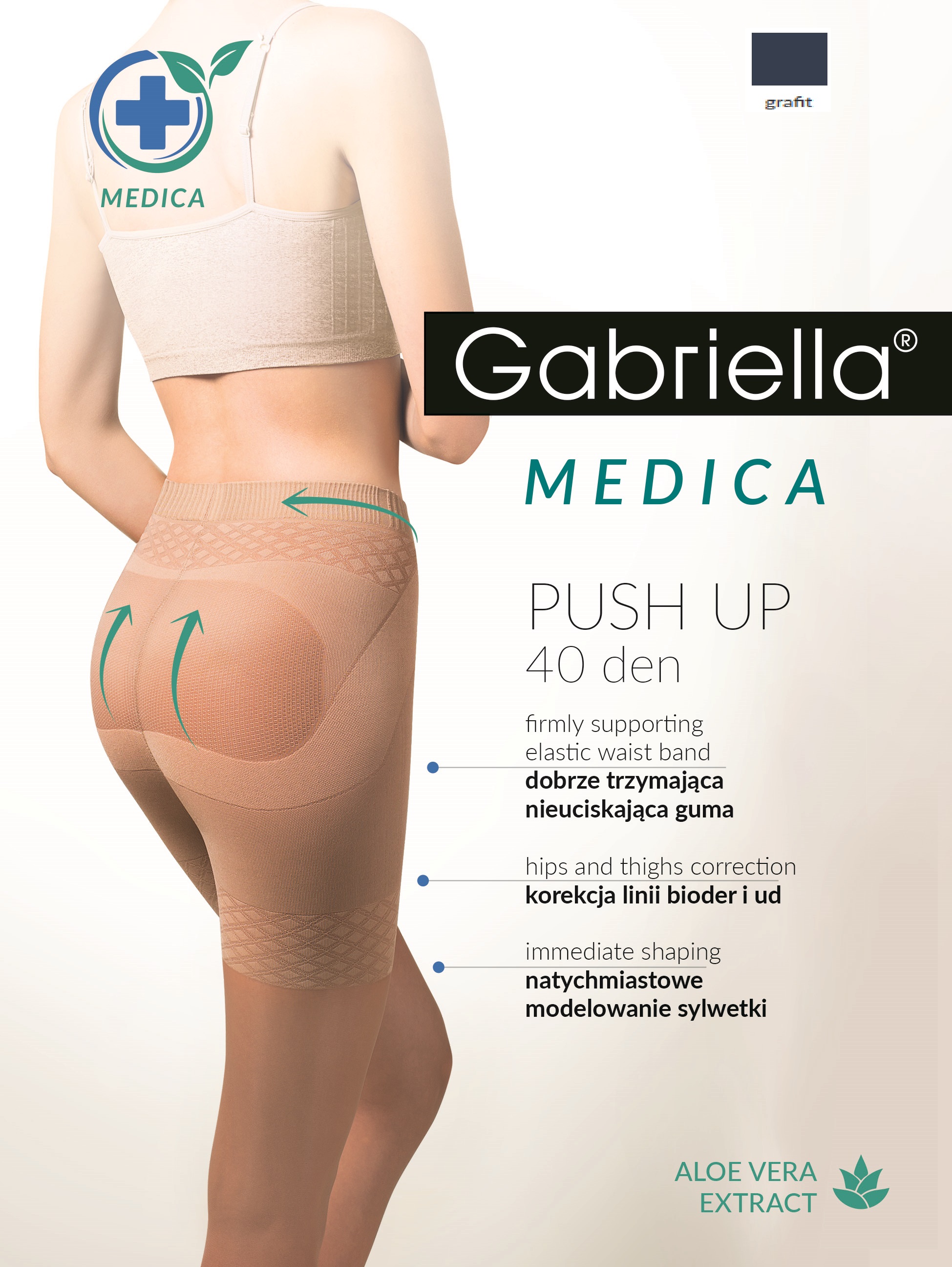 

Колготки корректирующие Gabriella MEDICA PUSH UP 40 den 3 Grafit