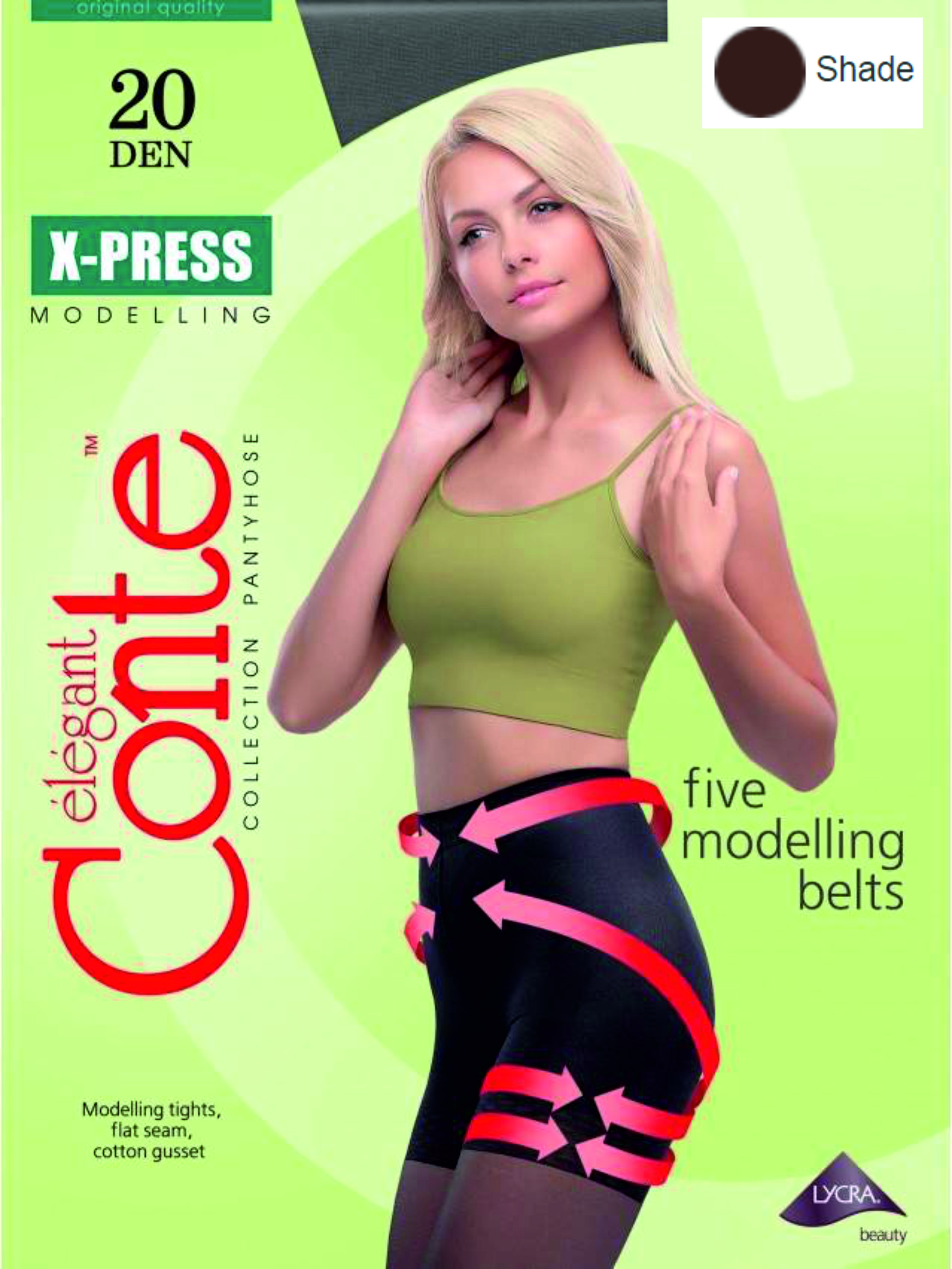 

Колготки моделюючі Conte X-Press 20 den 3 () Shade, Колготки моделюючі Conte X-Press 20 den 3 (M) Shade