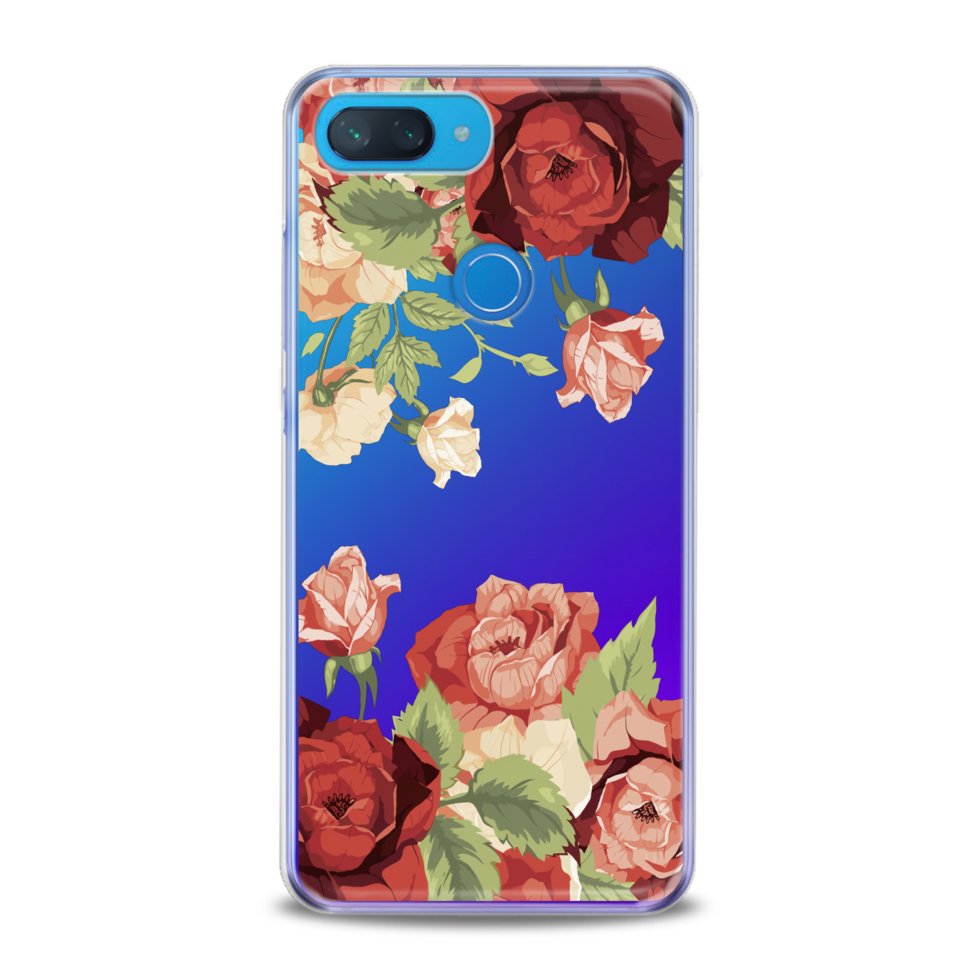 Чехол силиконовый для Xiaomi (Букет красных роз) Redmi 4X ксиоми редми ...