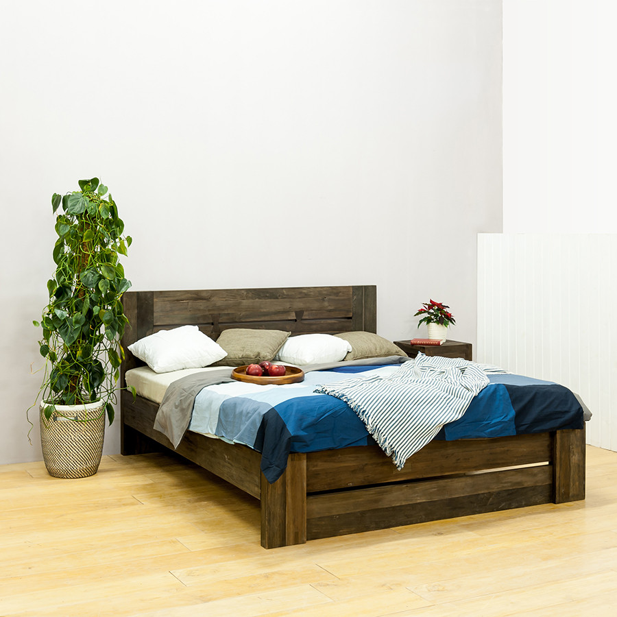 

Кровать двуспальная Dreamwood Dim King, массив ясень