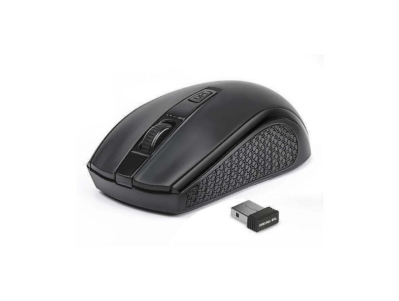 

Мышка REAL-EL RM-308 Wireless (black) USB, 3 key, 1 Wheel, 1600dpi