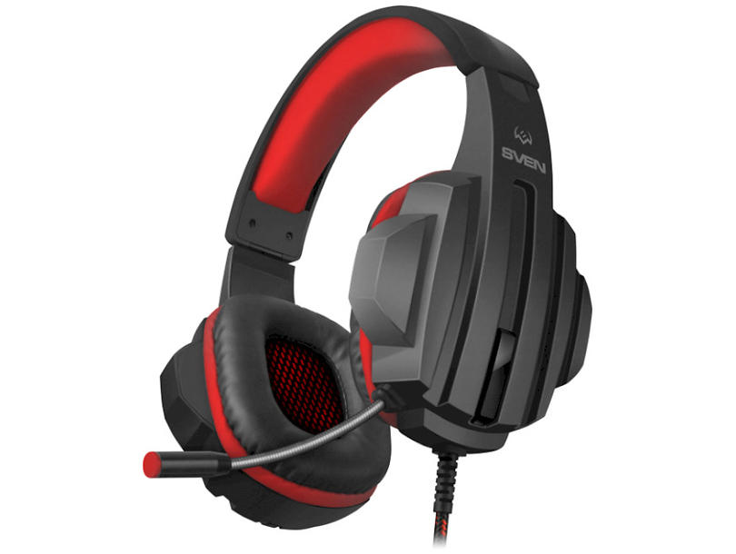 

Наушники с микрофоном (гарнитура) SVEN AP-G300MV black-red Джек 2*3,5мм 3pin