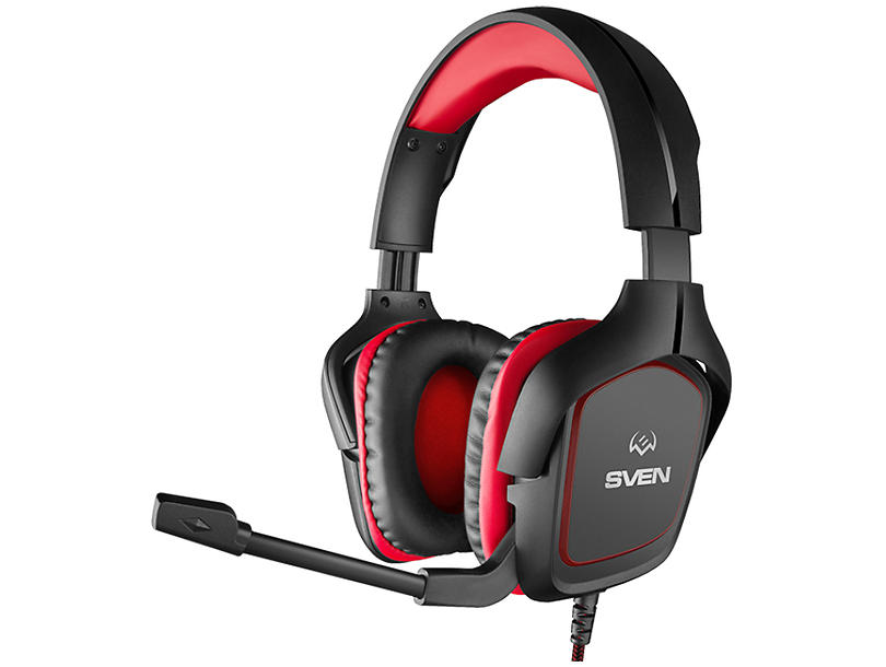 

Наушники с микрофоном (гарнитура) SVEN AP-G333MV black-red Джек 2*3,5мм 3pin